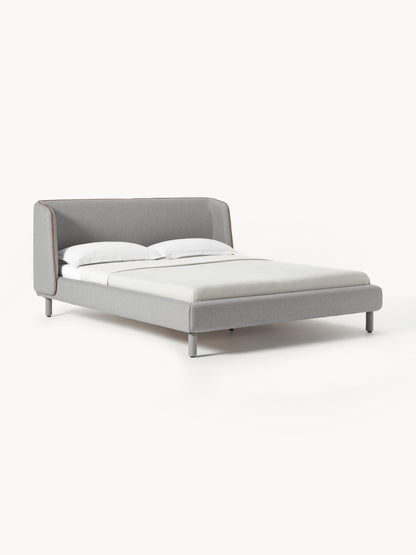 Lumarys Bed with Headboard, Upholstered