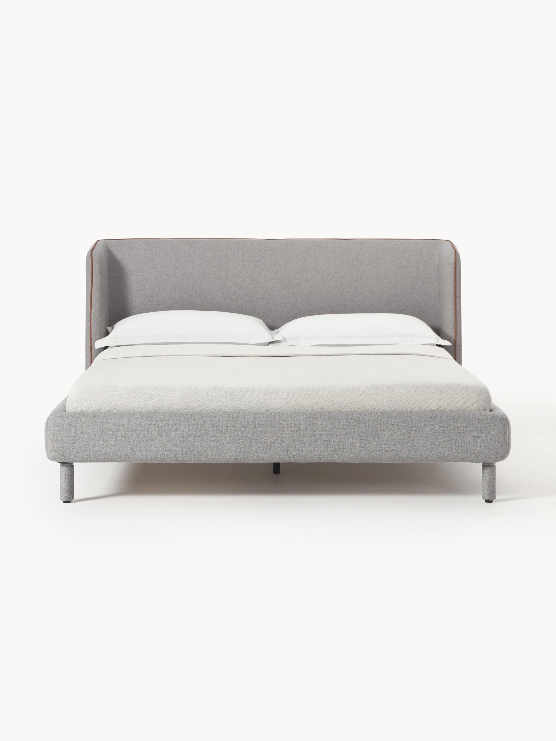 Lumarys Bed with Headboard, Upholstered