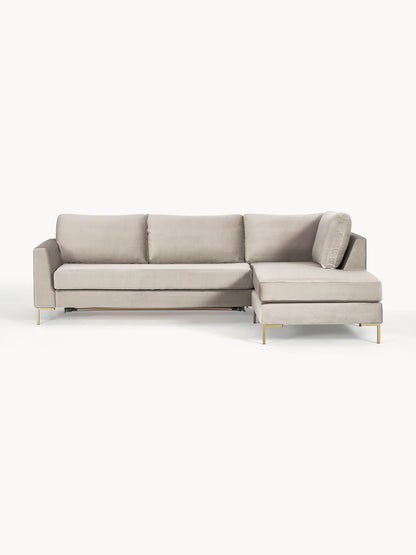 Lunmeryn 3-Seater Velvet Sofa Bed with Mattress