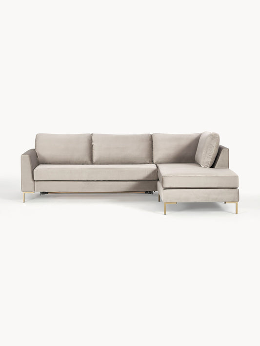Lunmeryn 3-Seater Velvet Sofa Bed with Mattress