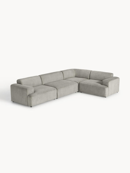 Melvorra Large Corner Sofa in Corduroy (4-Seater)