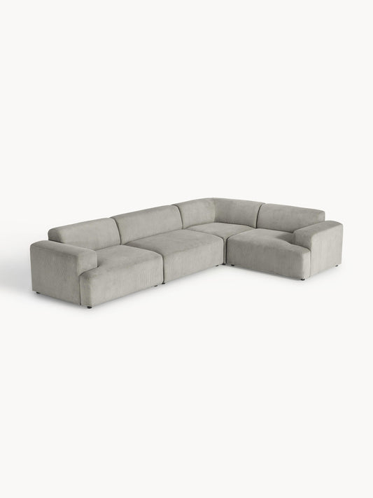 Melvorra Large Corner Sofa in Corduroy (4-Seater)