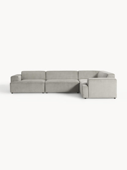 Melvorra Large Corner Sofa in Corduroy (4-Seater)