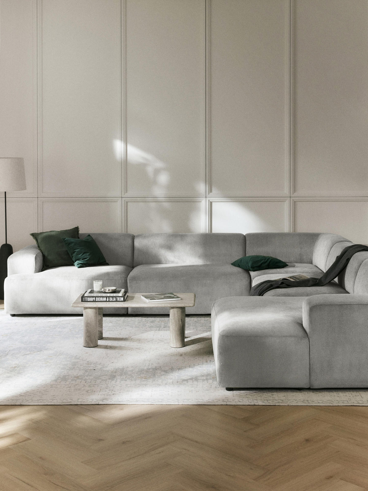 Melvorra XL Corner Sofa in Corduroy