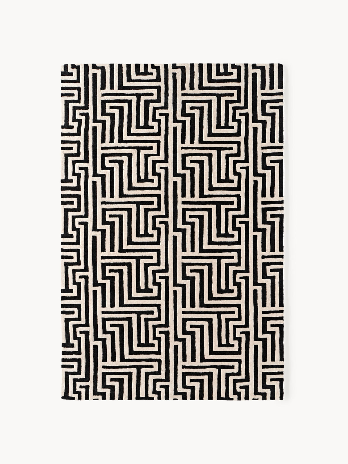 Montlaive Wool Rug with Raised High-Low Texture, Hand-Tufted