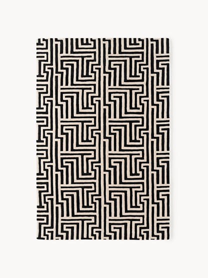Montlaive Wool Rug with Raised High-Low Texture, Hand-Tufted