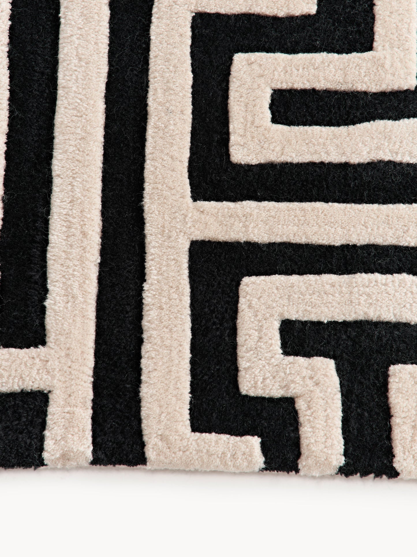Montlaive Wool Rug with Raised High-Low Texture, Hand-Tufted