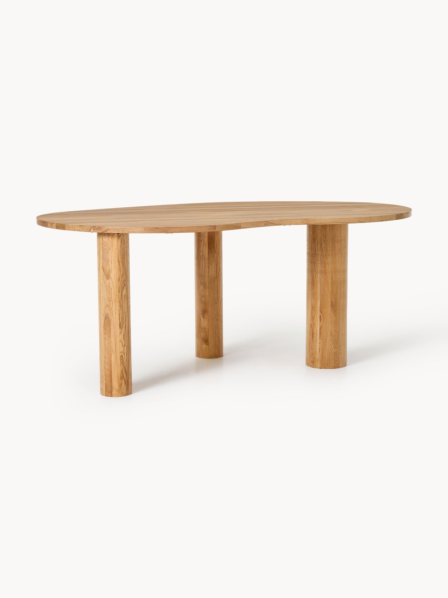 Narvelis Oak Dining Table with Organic Shape, in Various Sizes