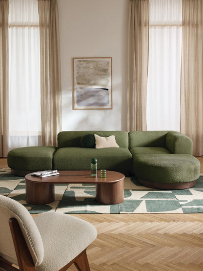Natwyla Corner Sofa, Modular, Teddy Bouclé