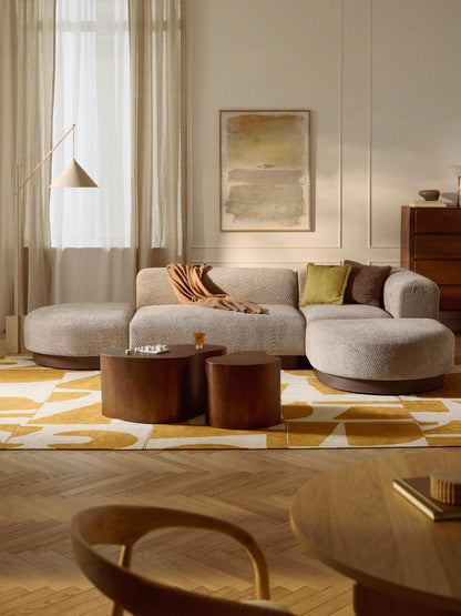Natwyla Corner Sofa, Modular, Teddy Bouclé