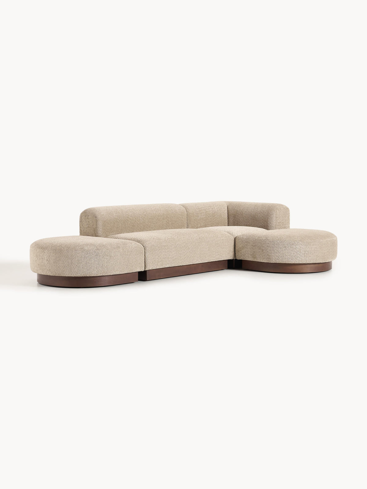 Natwyla Corner Sofa, Modular, Teddy Bouclé