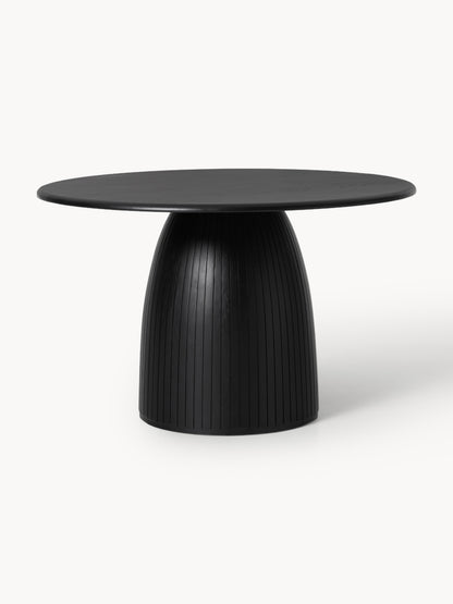 Nelrowan Dining Table, Round, with Fluted Texture, in Various Sizes
