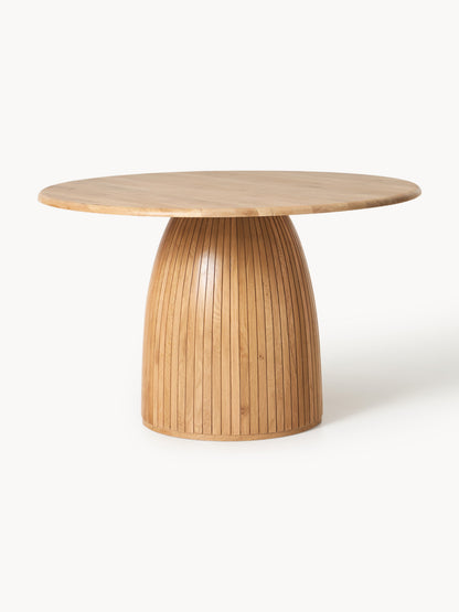 Nelrowan Dining Table, Round, with Fluted Texture, in Various Sizes