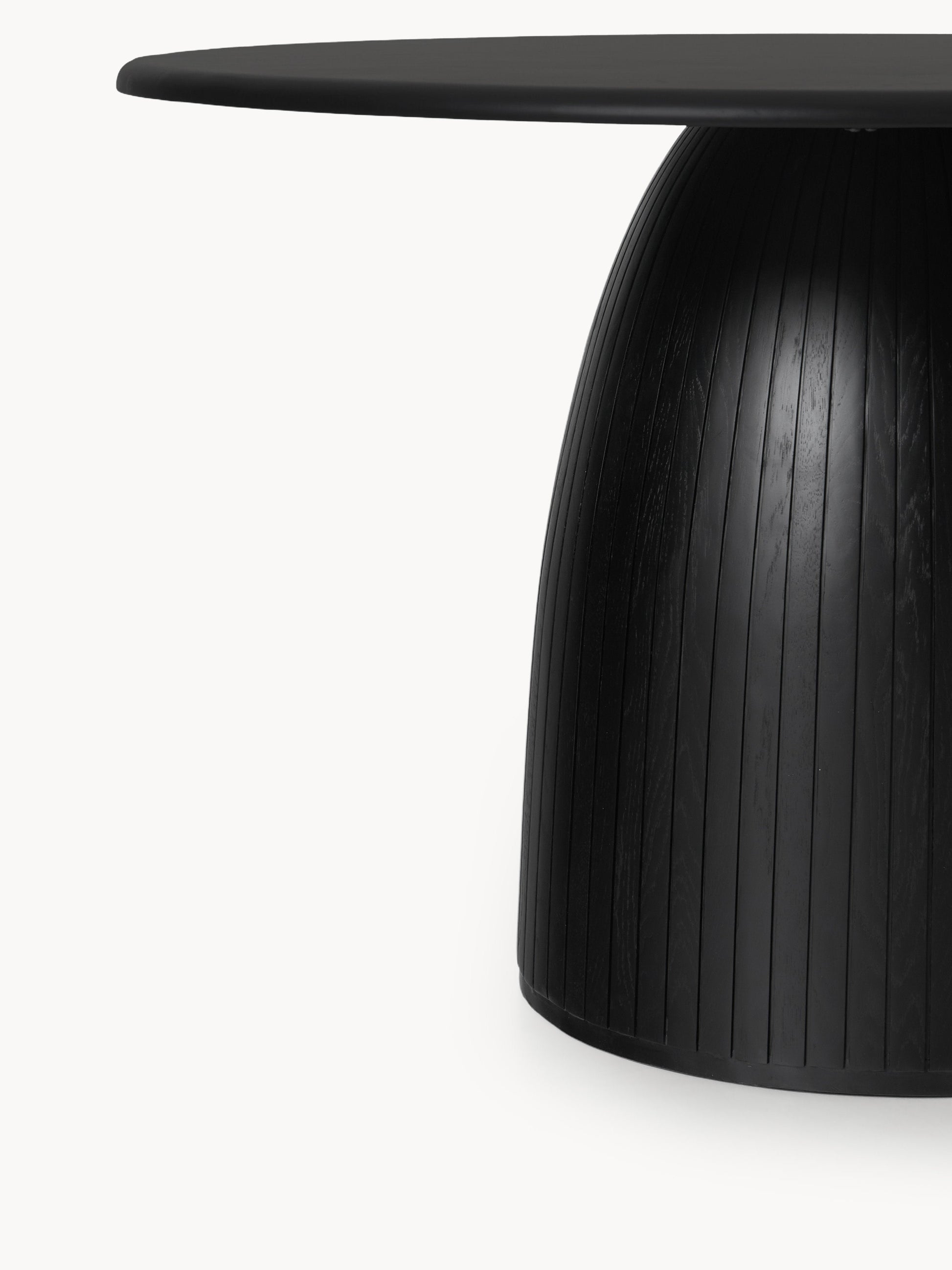 Nelrowan Dining Table, Round, with Fluted Texture, in Various Sizes