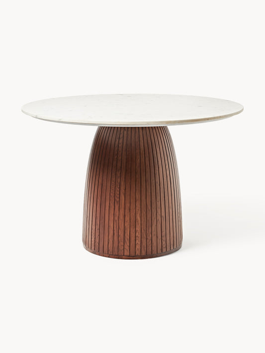 Nelrowan Round Dining Table, Marble Tabletop, Ø 115 cm