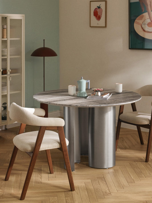 Noamwyre Round Dining Table, Marble Tabletop, Ø 120 cm