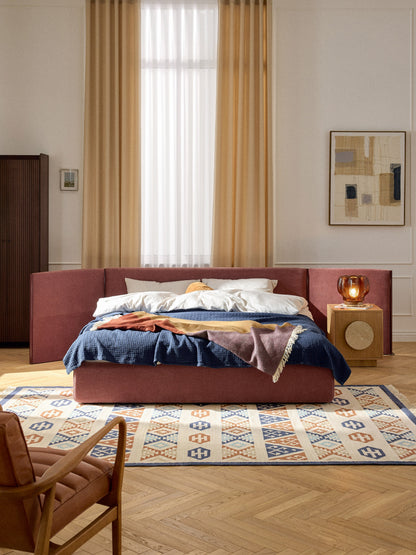 Otvarne Upholstered Bed with Folding Headboard