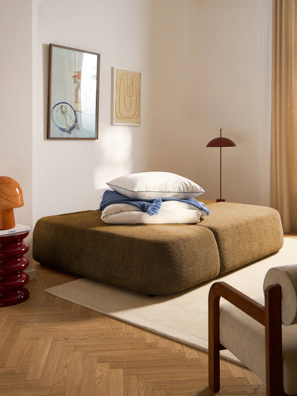 Paorvane Teddy Bouclé Sofa Bed with Storage