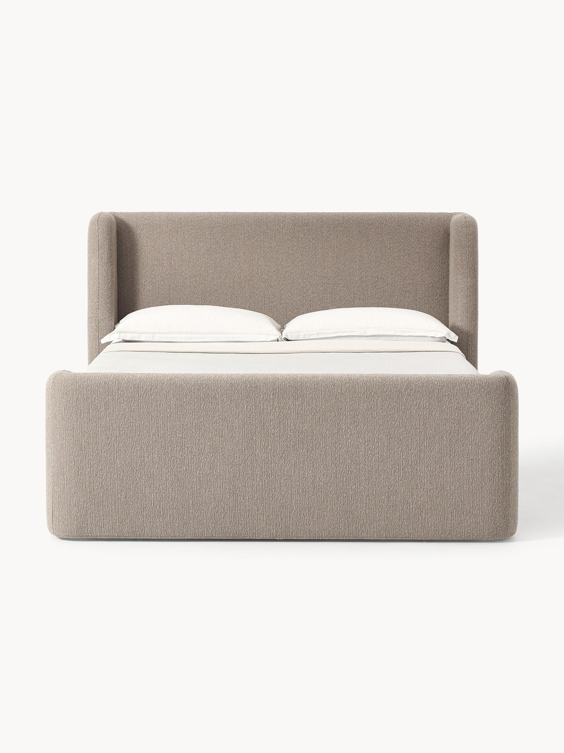 Perlagne Box Spring Bed in Bouclé