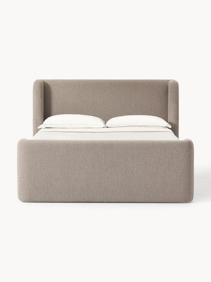 Perlagne Box Spring Bed in Bouclé