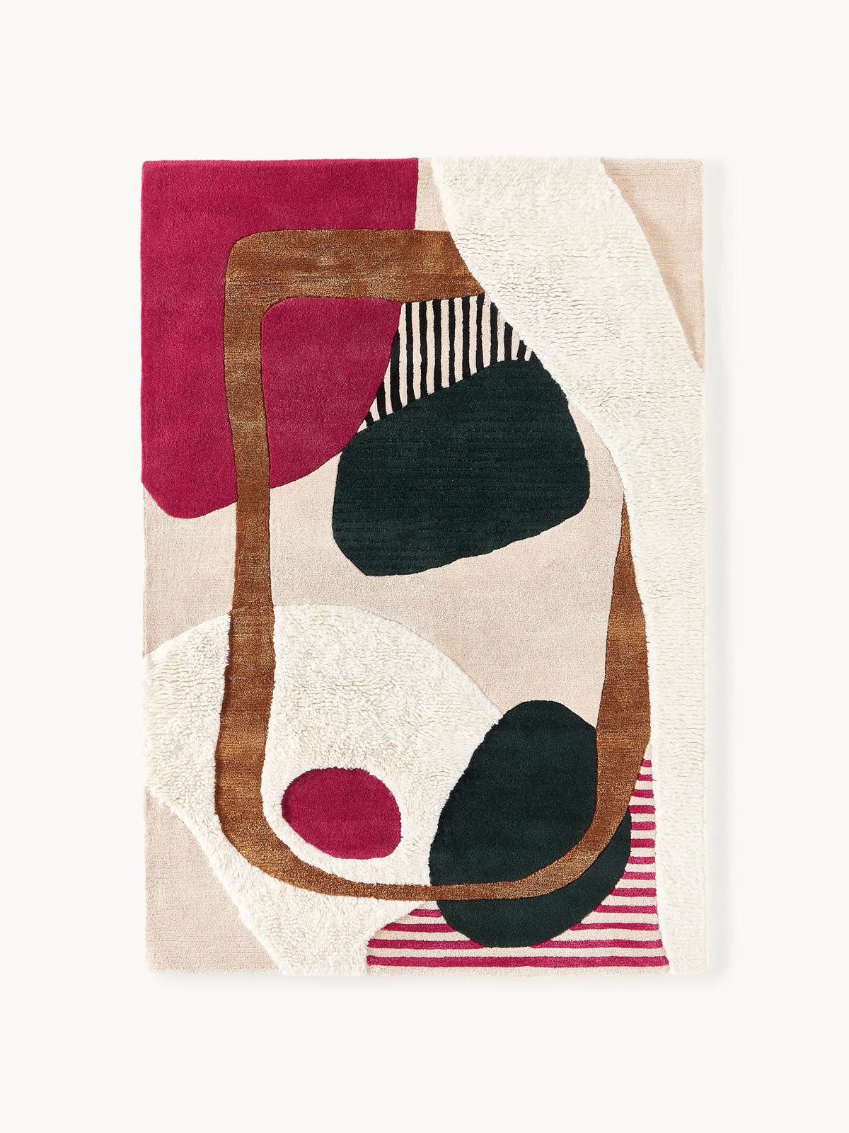Roscwynn Hand-Tufted Wool Rug with High-Low Texture