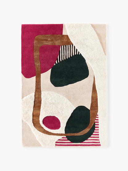 Roscwynn Hand-Tufted Wool Rug with High-Low Texture