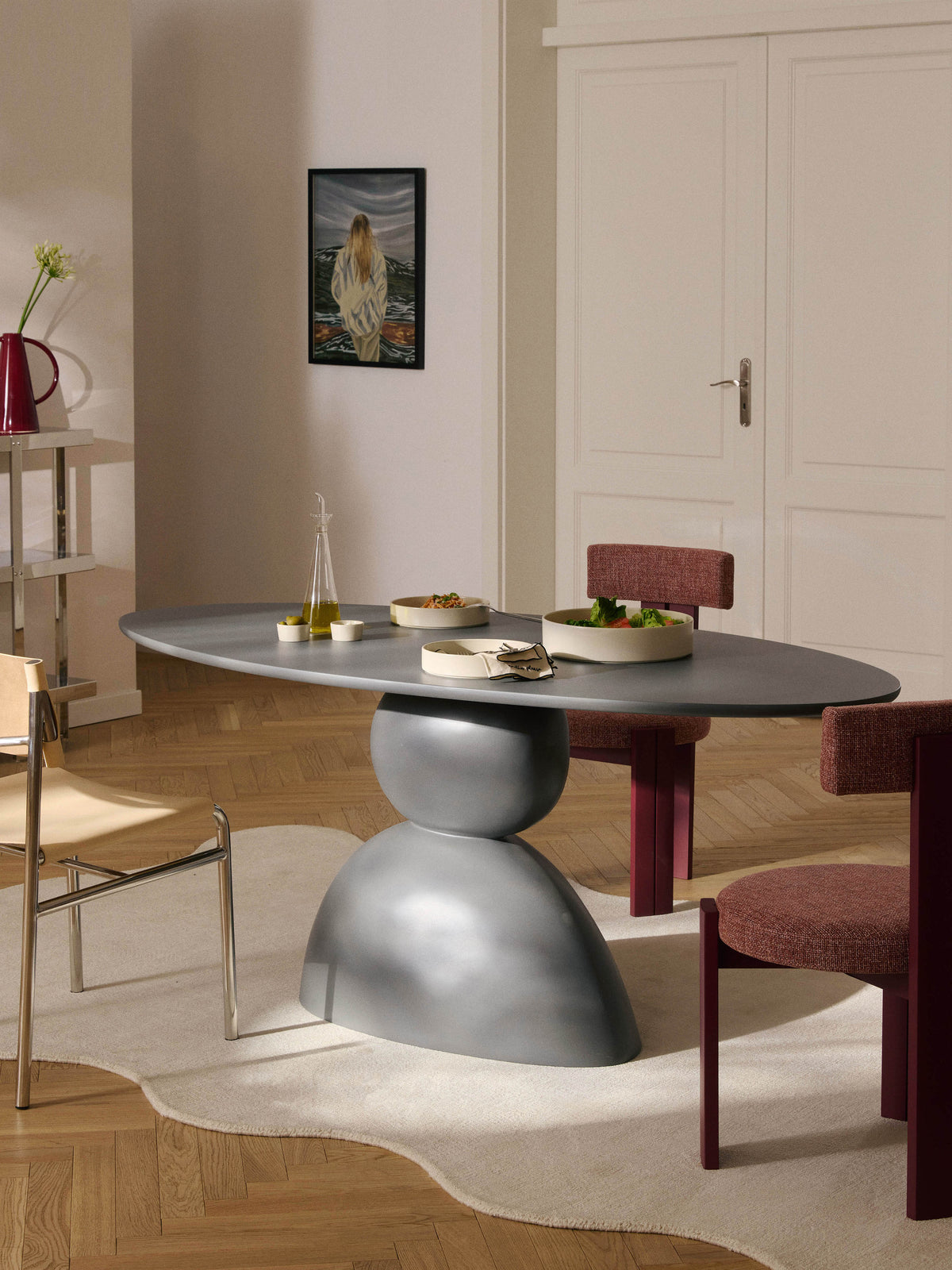 Sahrlinne Oval Dining Table, Organic Design, 180 x 90 cm