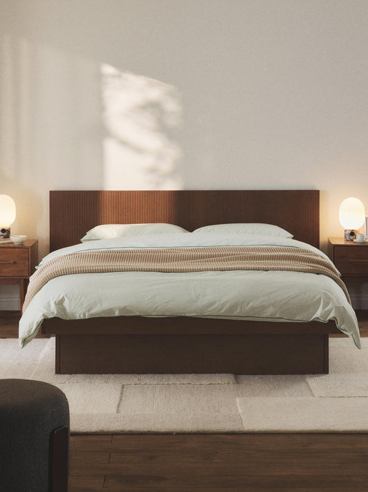 Satmorel Wooden Bed with Drawers and Headboard