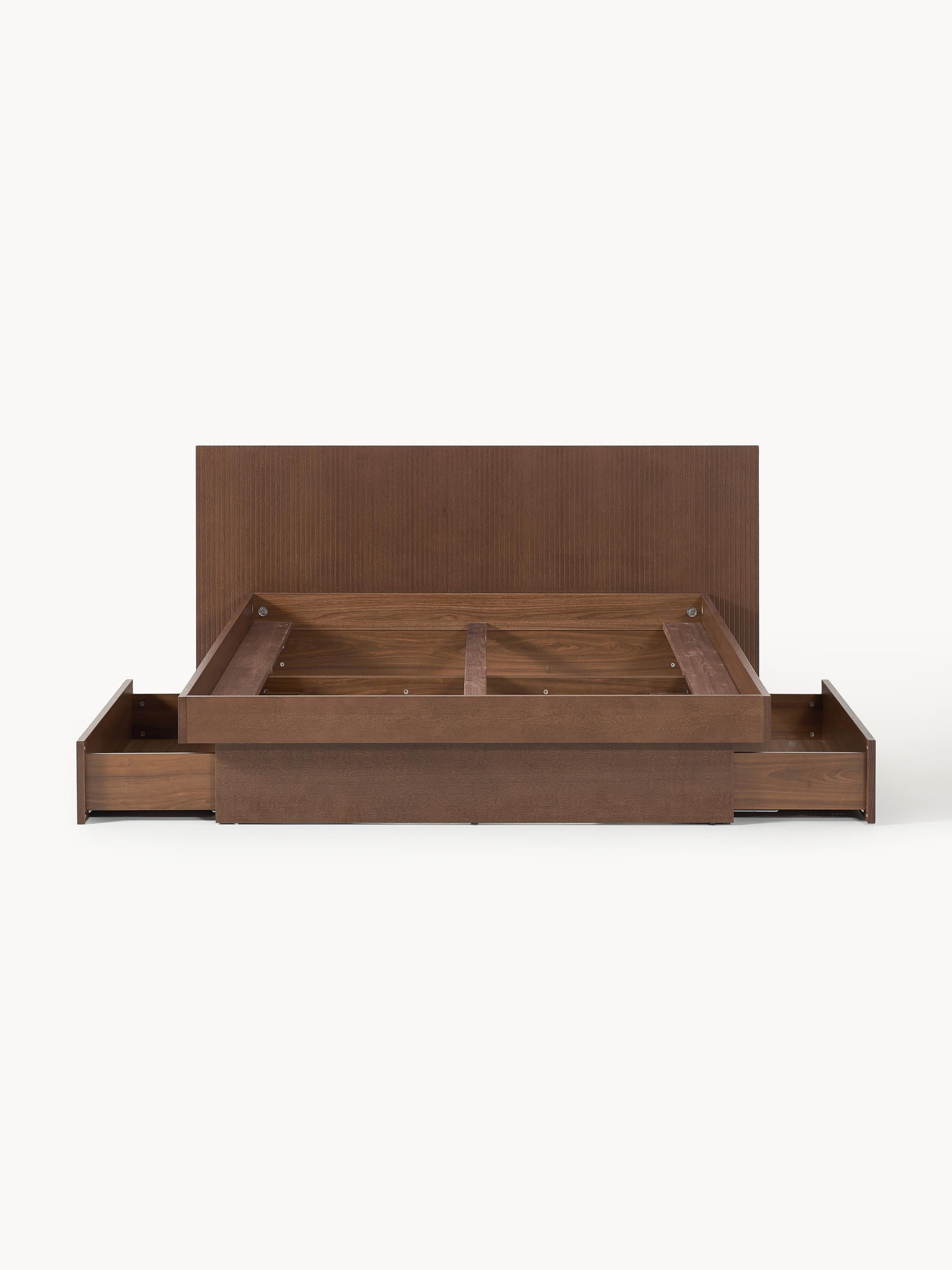 Satmorel Wooden Bed with Drawers and Headboard