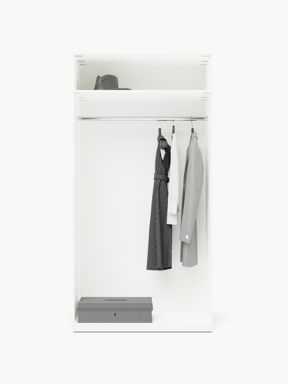 Simavaine Modular Hinged-Door Wardrobe, 100 cm Wide, in Various Sizes