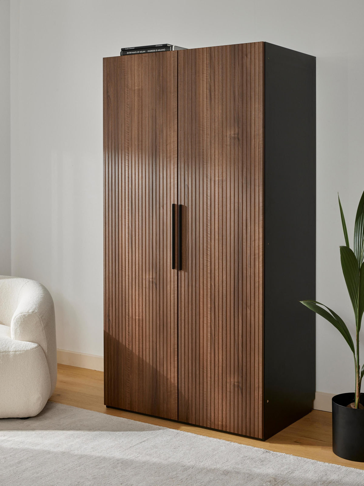 Simavaine Modular Hinged-Door Wardrobe, 100 cm Wide, in Various Sizes
