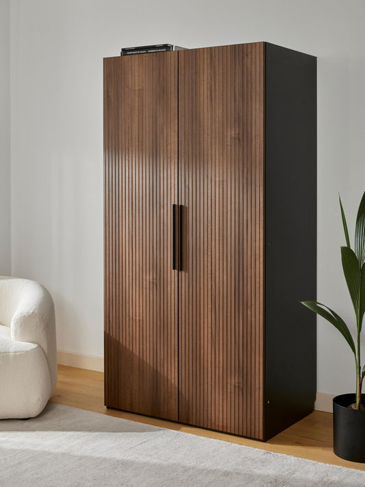 Simavaine Modular Hinged-Door Wardrobe, 100 cm Wide, in Various Sizes