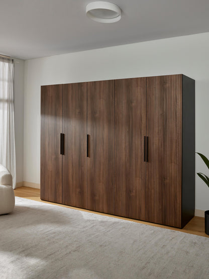Simavaine Modular Hinged-Door Wardrobe, 250 cm Wide, in Various Sizes