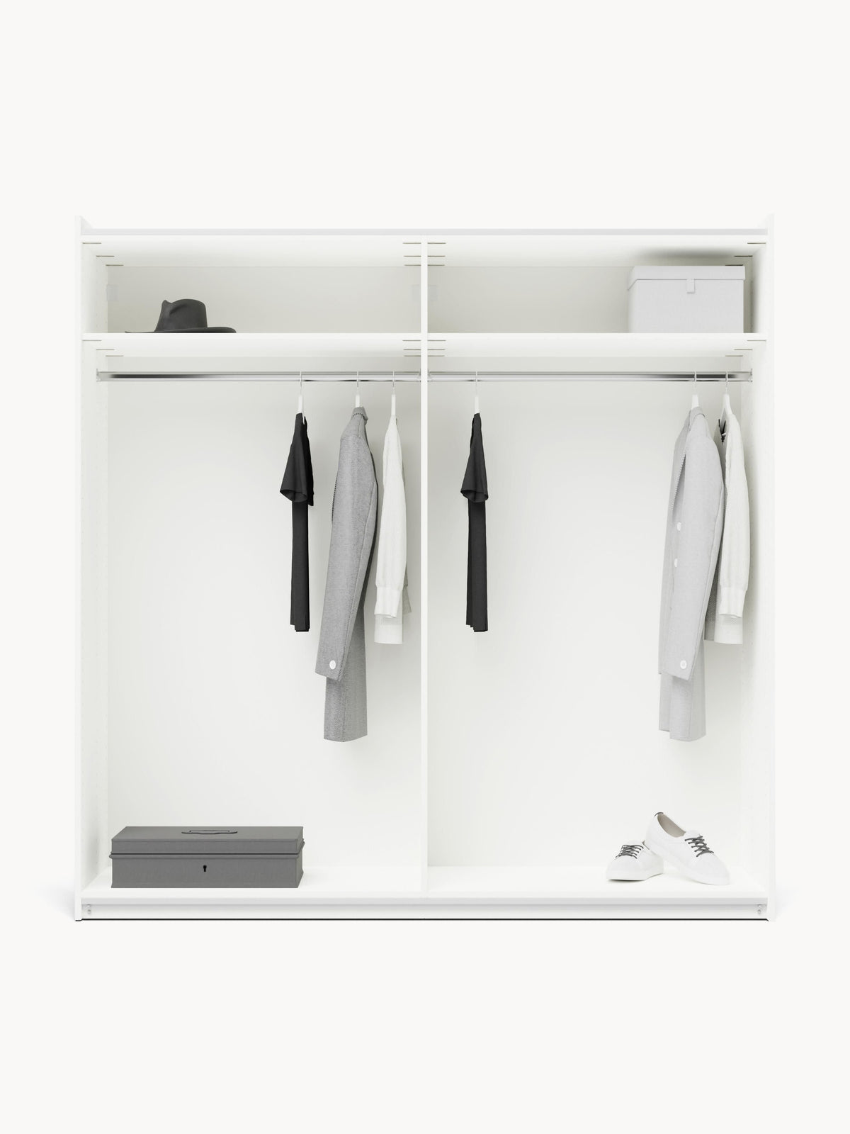 Simavaine Modular Sliding-Door Wardrobe, 200 cm Wide, in Various Sizes