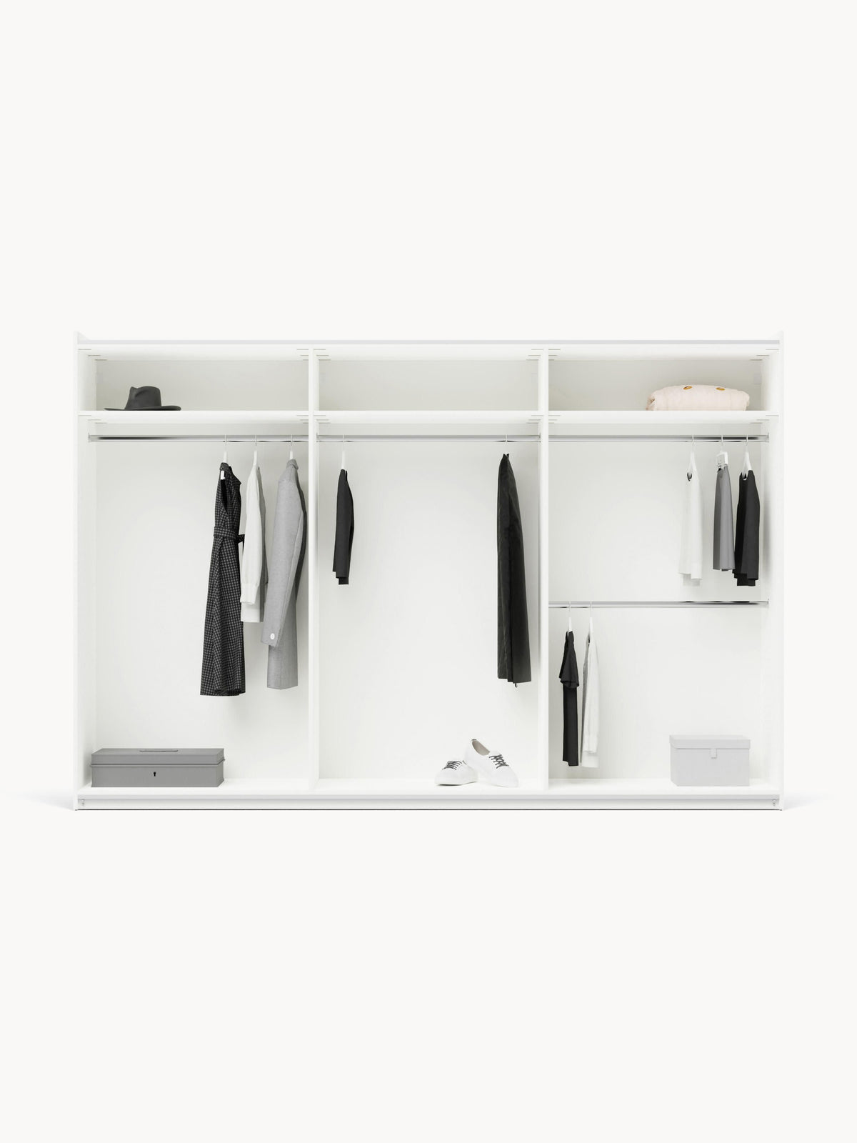 Simavaine Modular Sliding-Door Wardrobe, 300 cm Wide, in Various Sizes