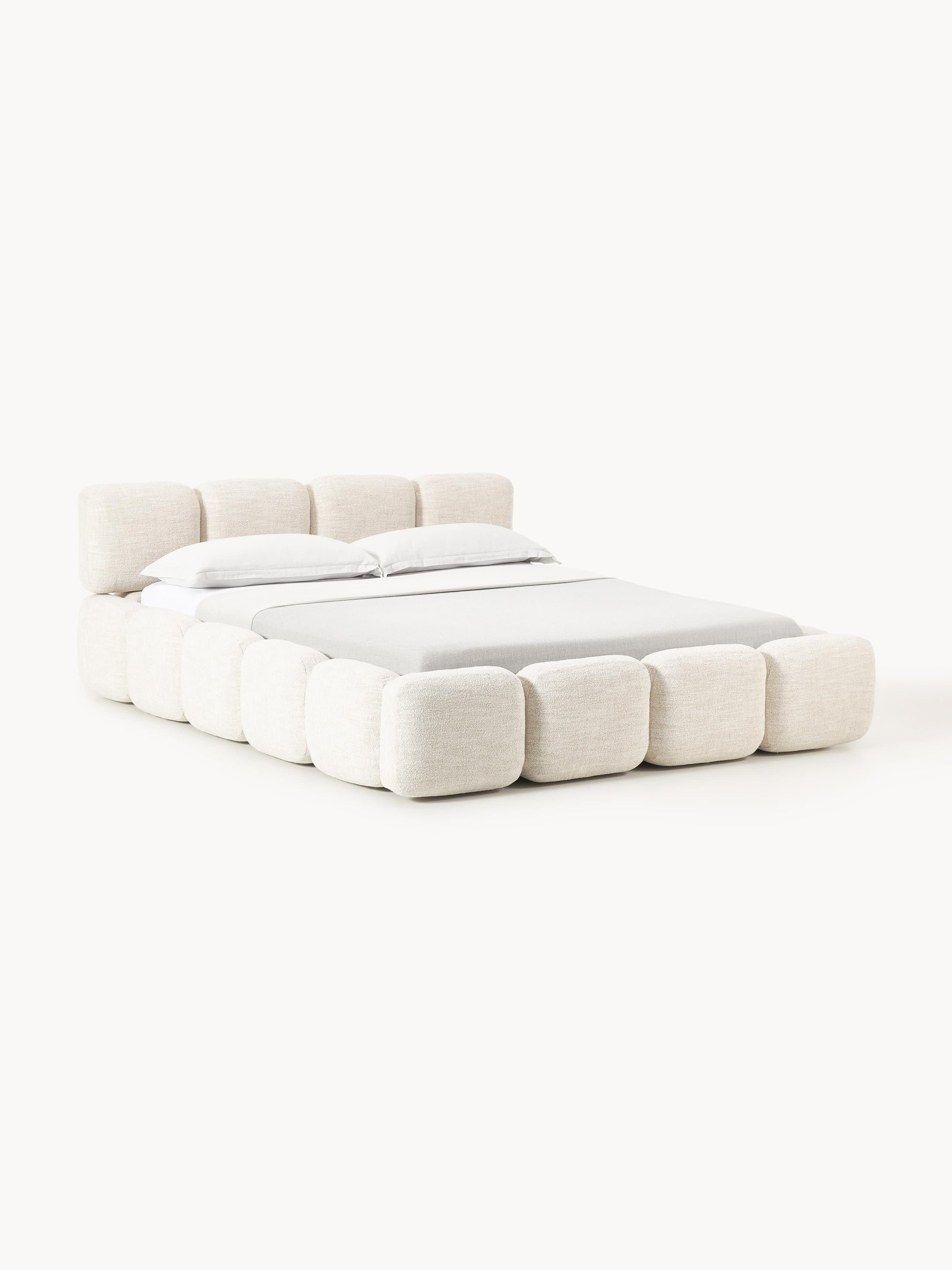 Taylunn Upholstered Bed in Bouclé with Storage