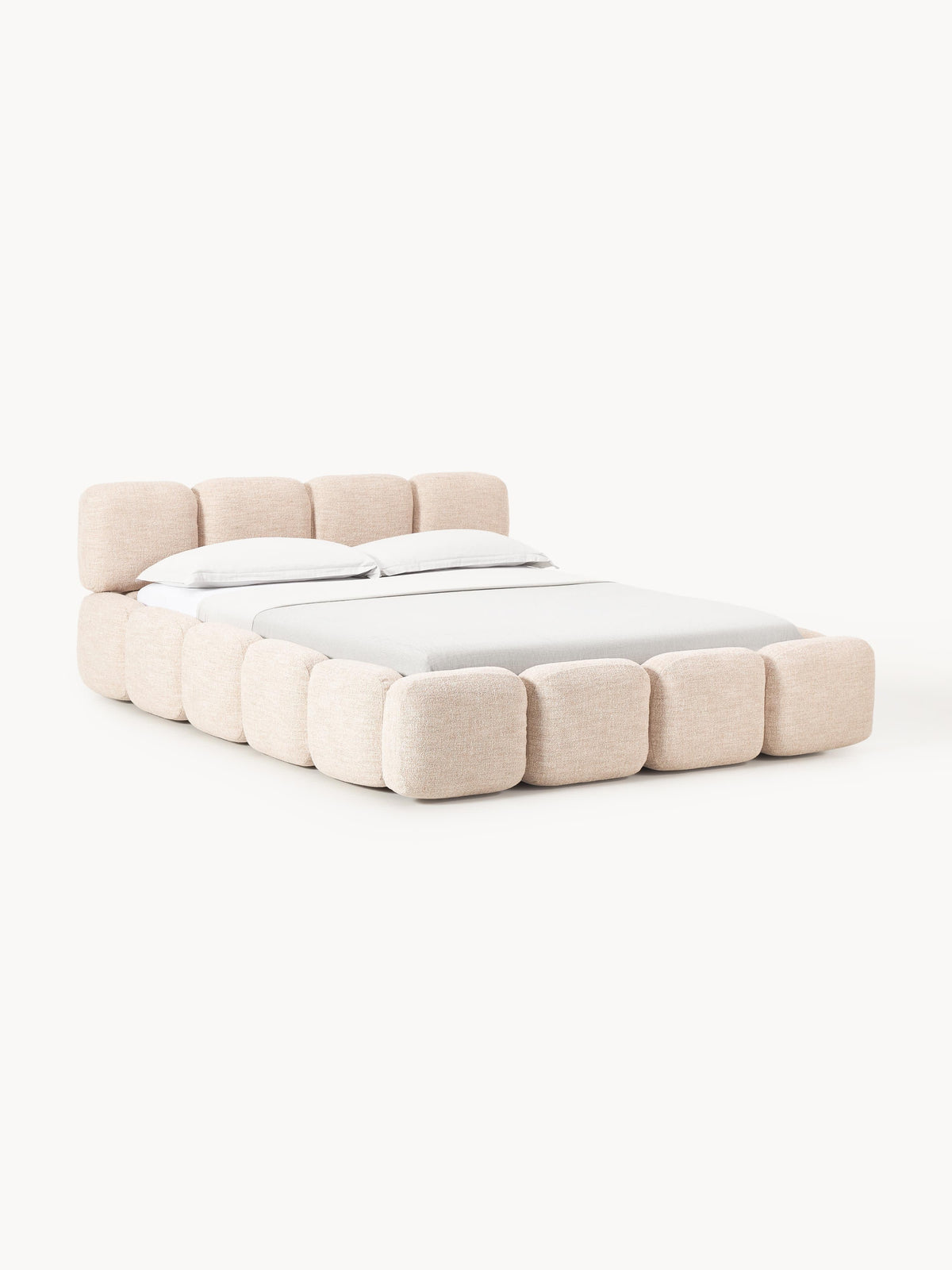 Taylunn Upholstered Bed in Bouclé with Storage