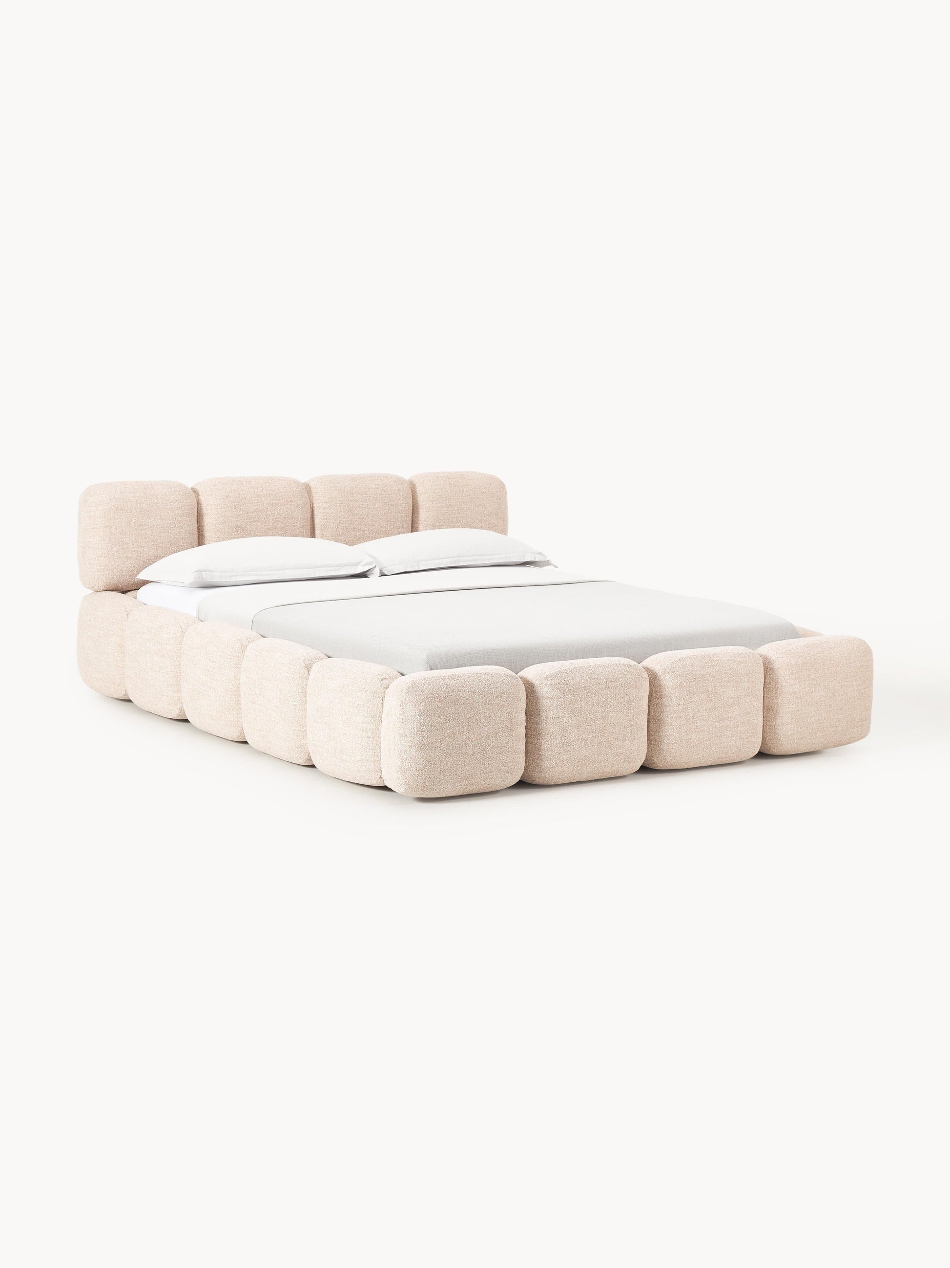 Taylunn Upholstered Bed in Bouclé with Storage