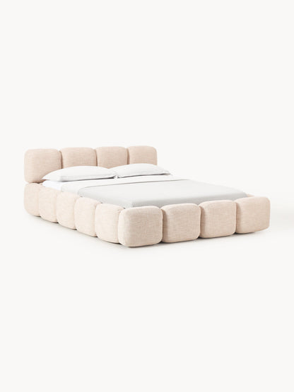 Taylunn Upholstered Bed in Bouclé with Storage