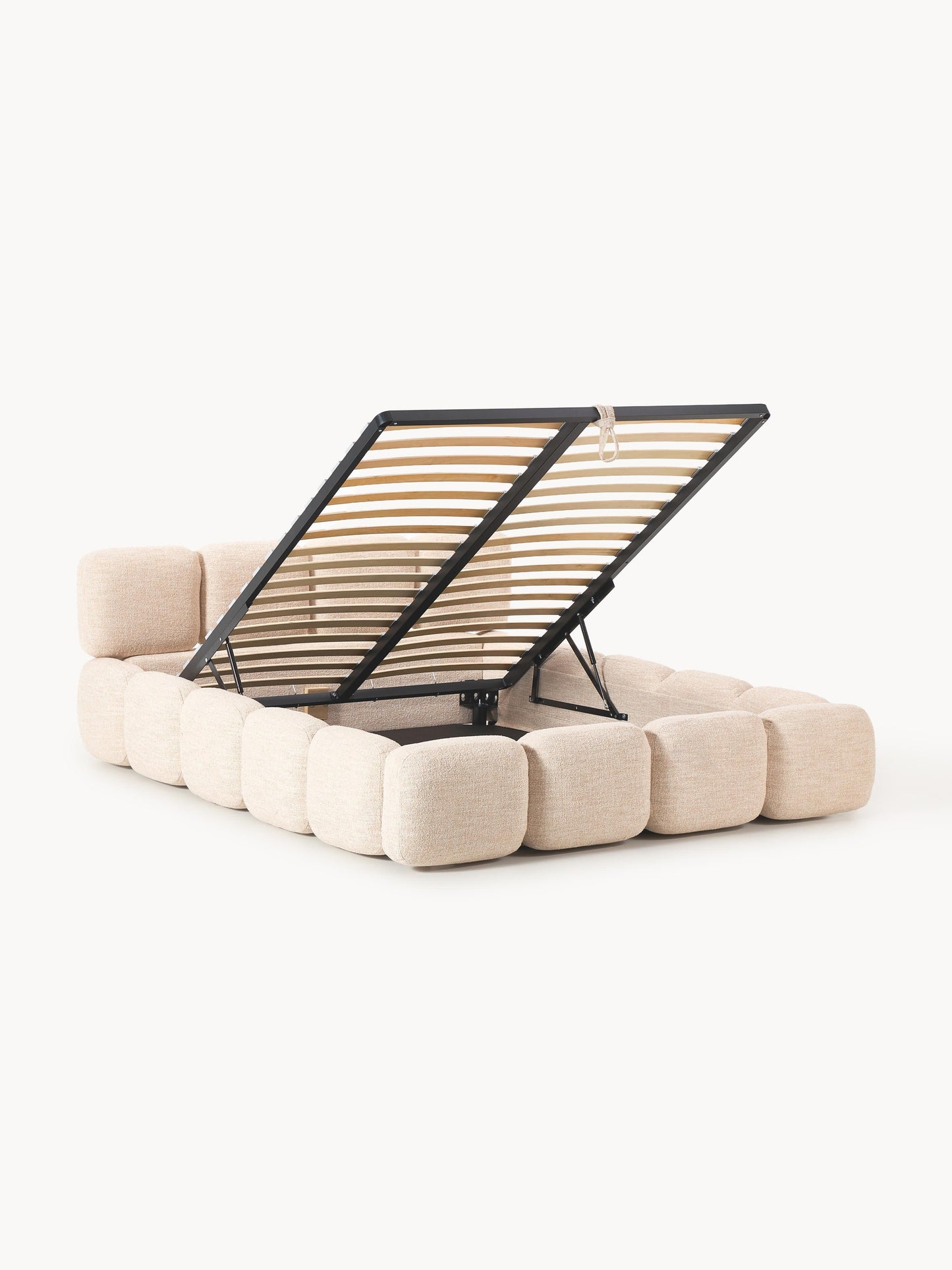 Taylunn Upholstered Bed in Bouclé with Storage