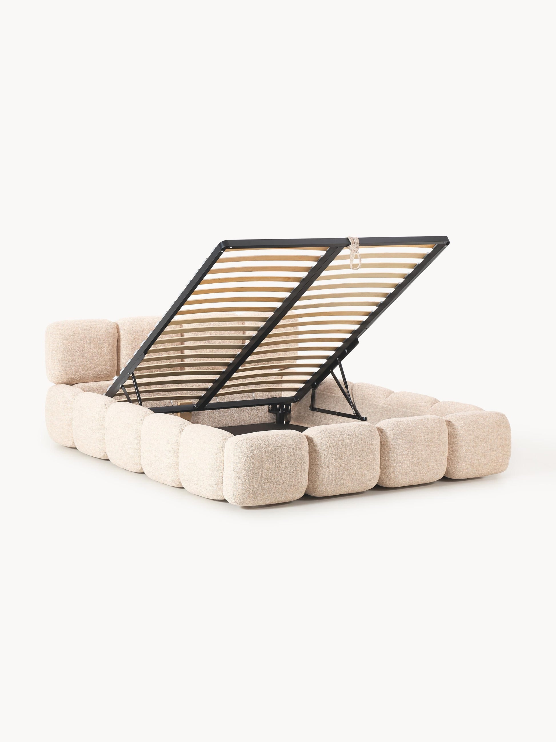 Taylunn Upholstered Bed in Bouclé with Storage