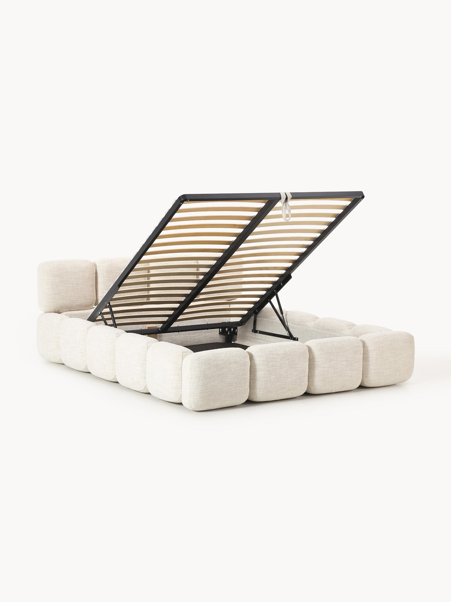 Taylunn Upholstered Bed in Bouclé with Storage