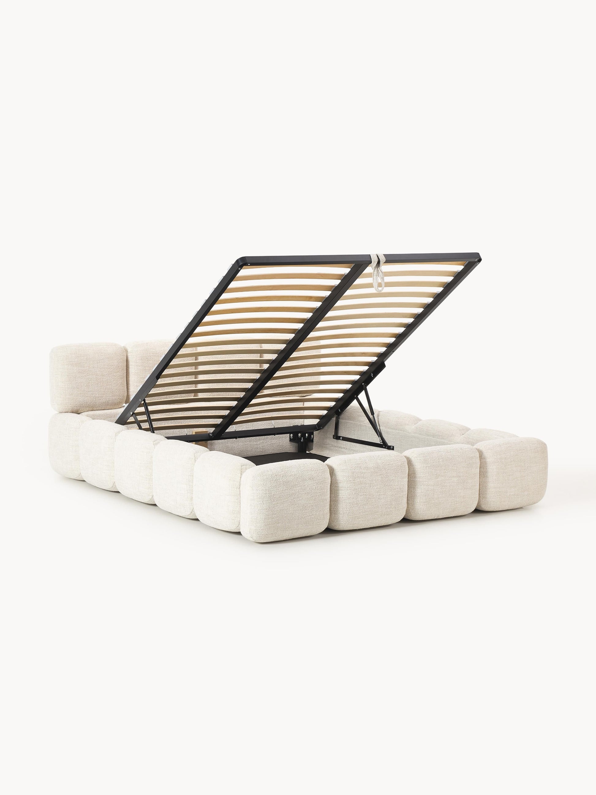 Taylunn Upholstered Bed in Bouclé with Storage