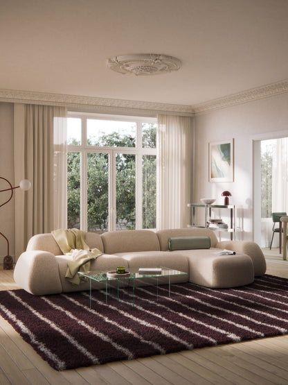Wolmairen Chaise Corner Module in Bouclé