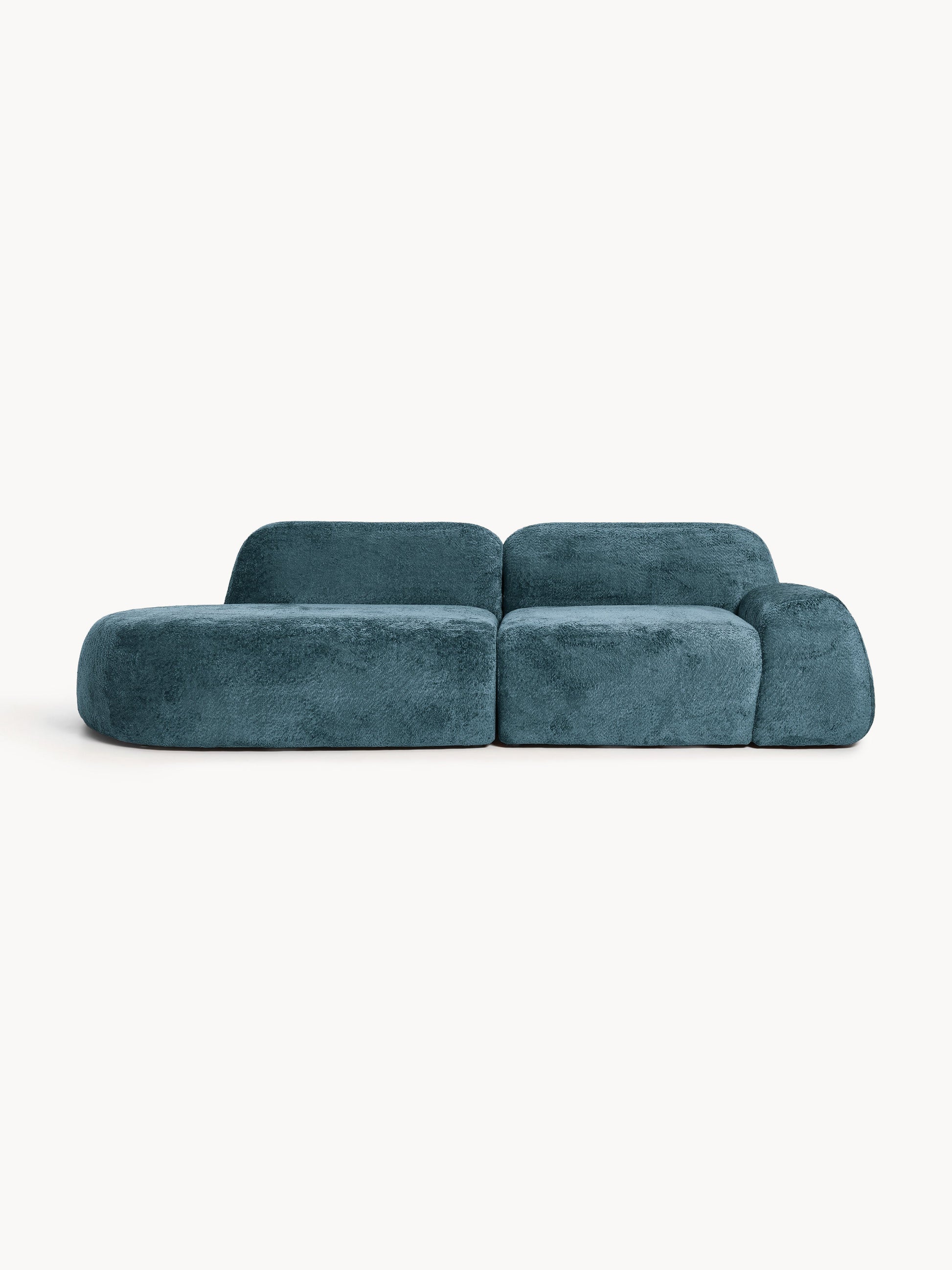 Wolmairen Modular Chaise in Teddy Bouclé (3-Seater)