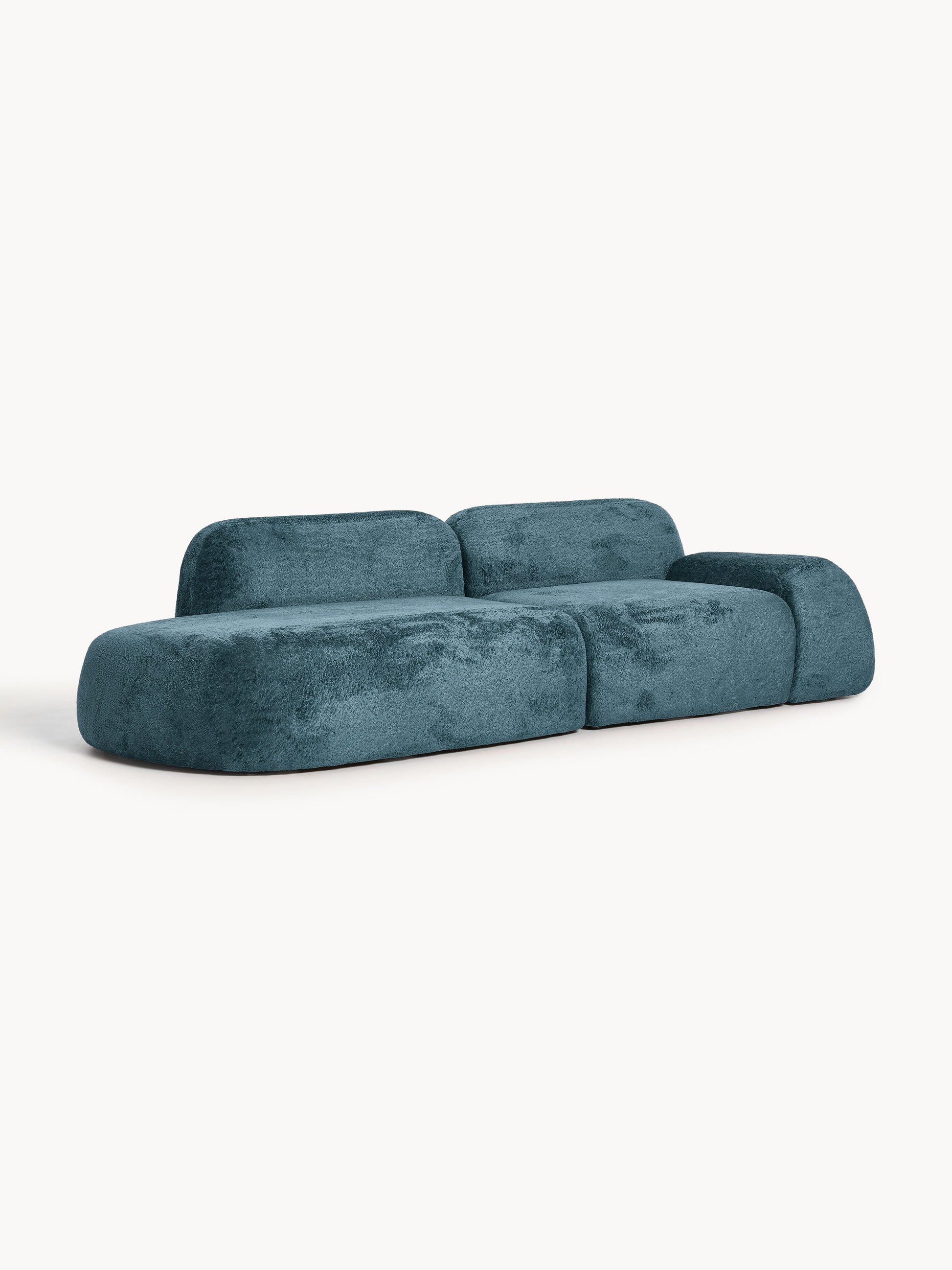 Wolmairen Modular Chaise in Teddy Bouclé (3-Seater)