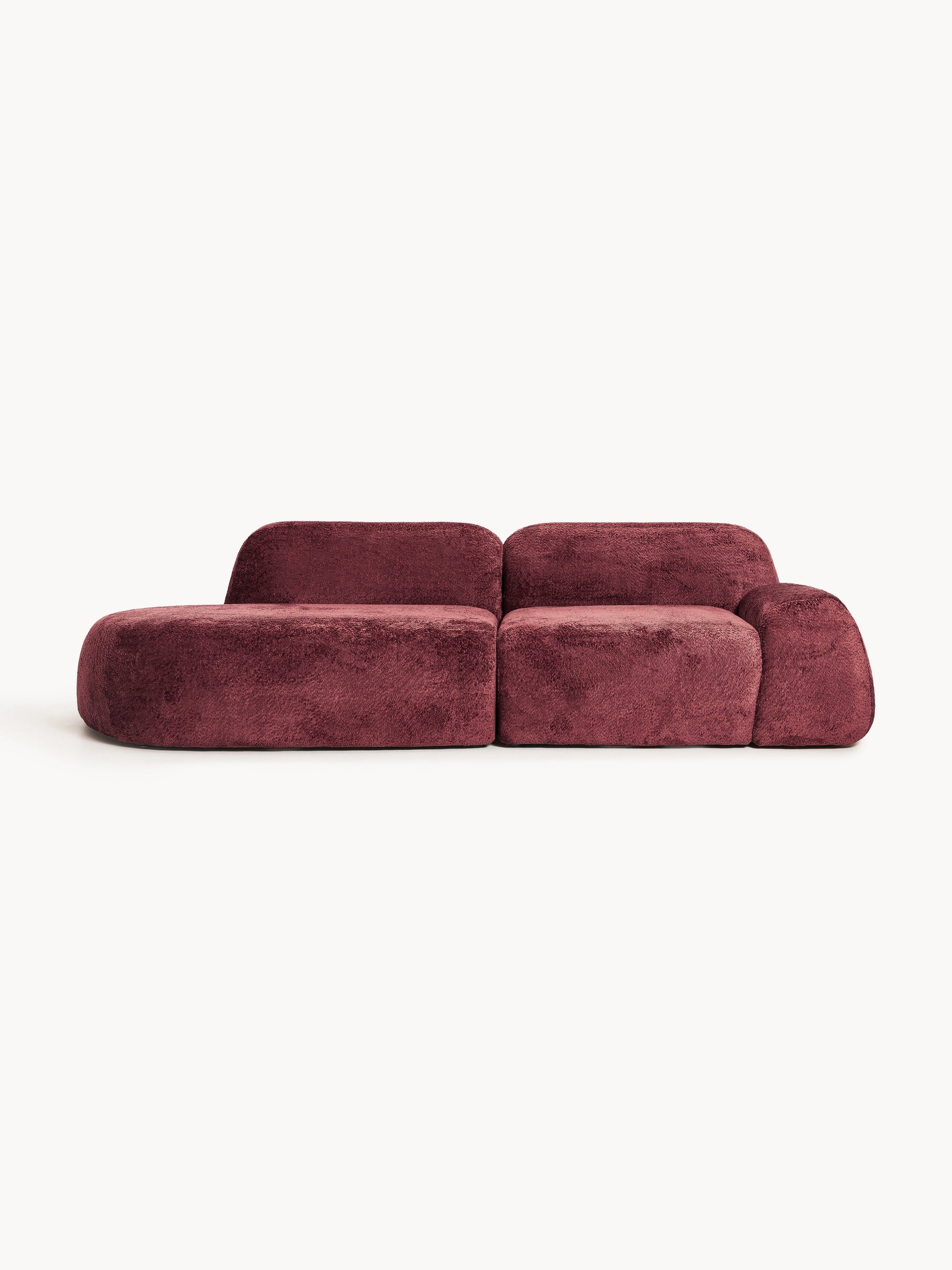 Wolmairen Modular Chaise in Teddy Bouclé (3-Seater)