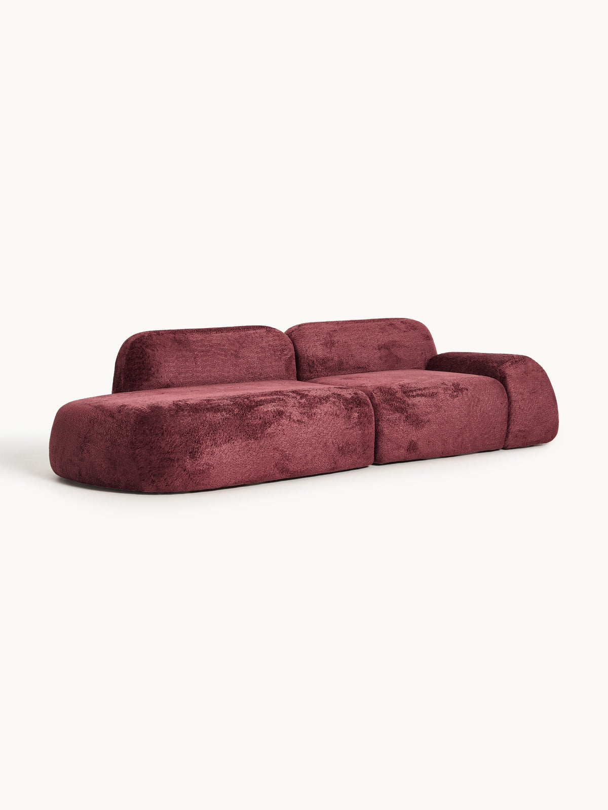 Wolmairen Modular Chaise in Teddy Bouclé (3-Seater)