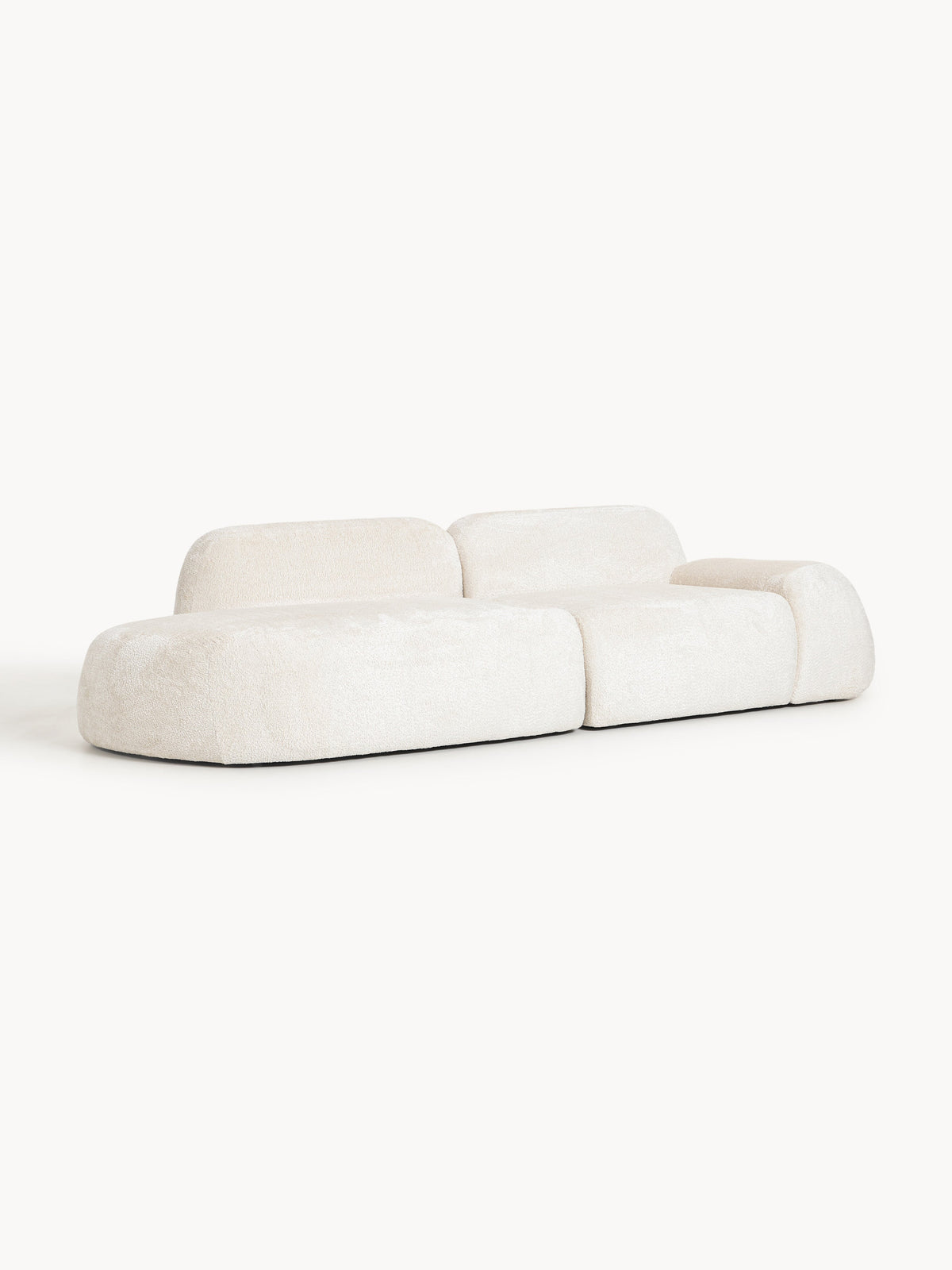 Wolmairen Modular Chaise in Teddy Bouclé (3-Seater)