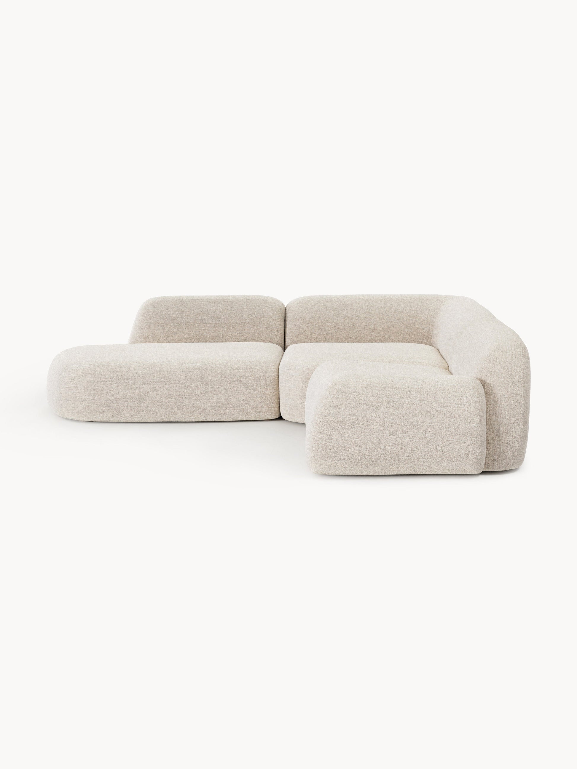 Wolmairen Modular Corner Sofa (4-Seater) in Bouclé with Chaise Longue